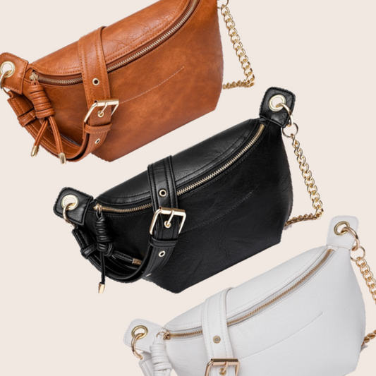 Twist Tassel Zipper Sling Chain Crossbody Bag