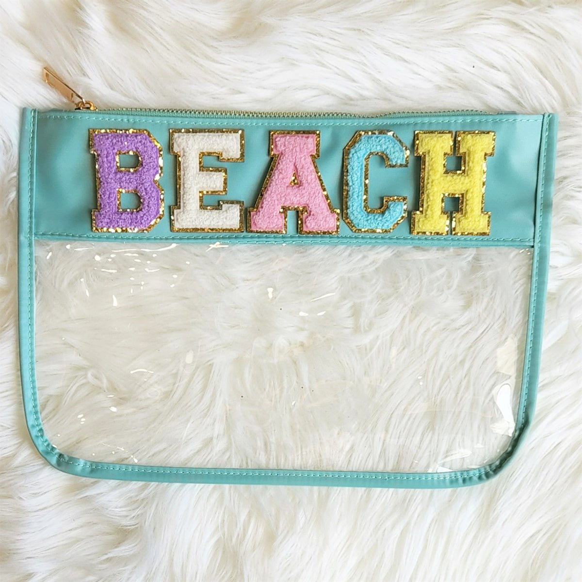 Varsity Letter Pouch | Travel Makeup Mama Organizer