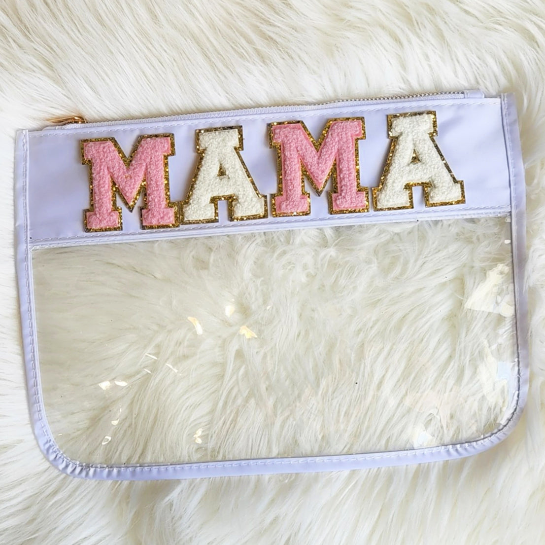 Varsity Letter Pouch | Travel Makeup Mama Organizer
