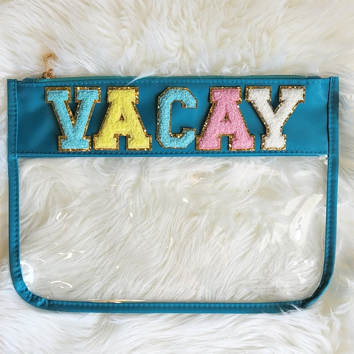 Varsity Letter Pouch | Travel Makeup Mama Organizer