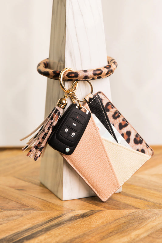 Farrah Key Ring Wallet Combo | Animal Print